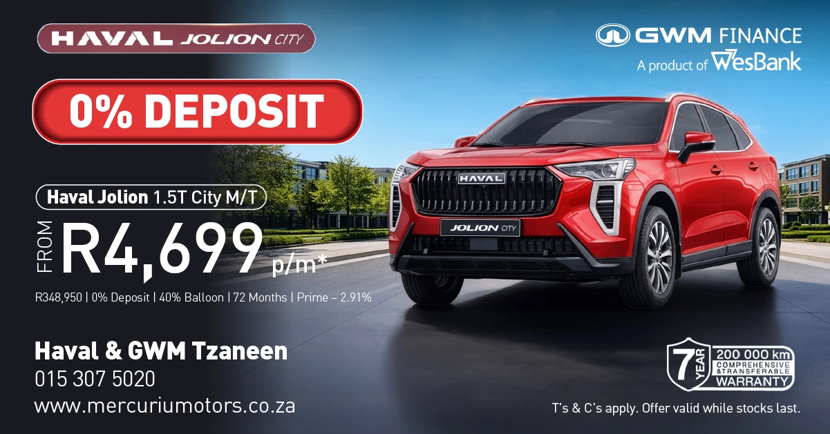 Tzaneen Jul26 1200×628 P300LT Jolion 1.5T City M-T